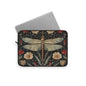 Botanical Dragonfly Laptop Sleeve, William Morris Inspired Insect Art Case, Vintage Floral Laptop Cover (12”, 13”, 15”)