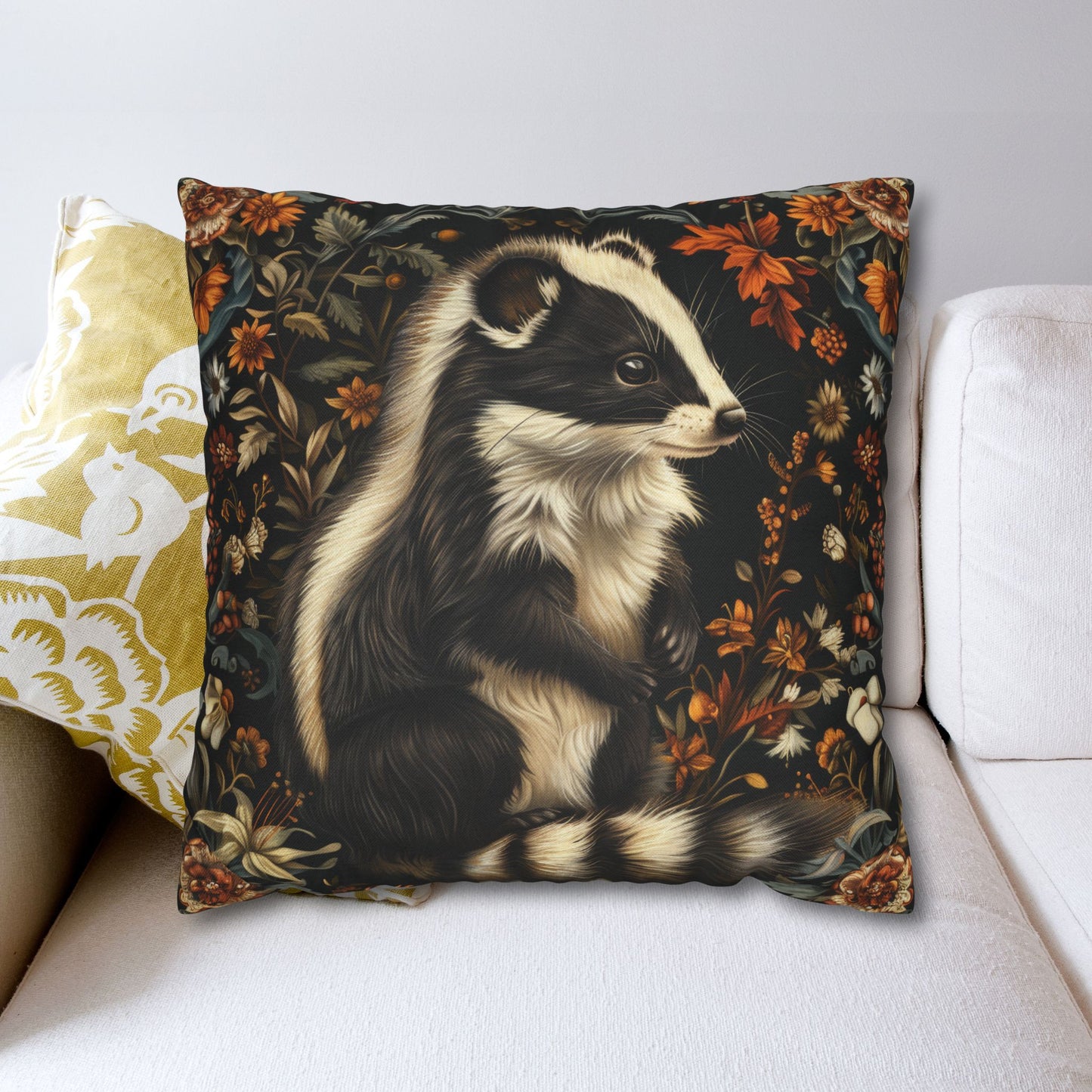 William Morris Inspired Botanical Skunk PillowCase
