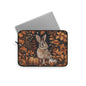 Autumn Rabbit Laptop Sleeve, Woodland Fall Pumpkin & Leaves Art Case, Cozy Forest Animal Laptop Cover (12”, 13”, 15”)