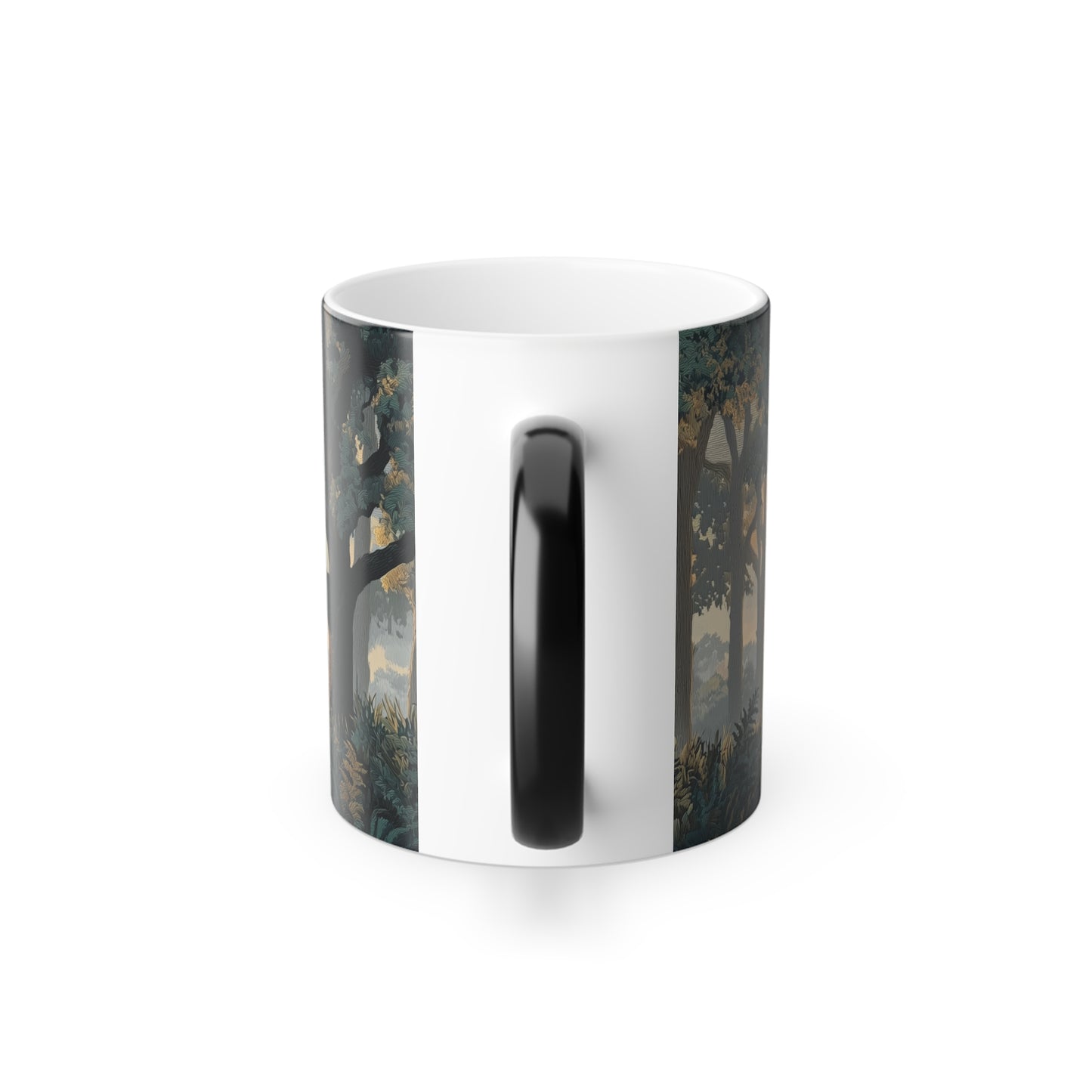 Misty Sunrise Forest Heat-Reveal Mug | Color-Changing Woodland Landscape Cup, Nature Morning Gift, 11oz