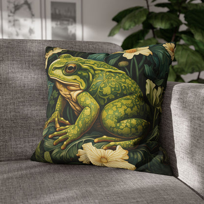 William Morris Inspired Forest Frog Pillowcase