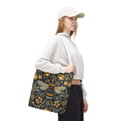 Victorian Baroque Bumblebee Tote Bag, Artistic All-Over-Print Shopper