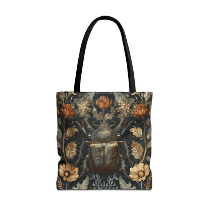 Beetle Botanicals Tote Bag, William Morris Inspired Bag, AOP Tote, Floral Beetle Bag, Garden Print Bag, Nature Lover Gift