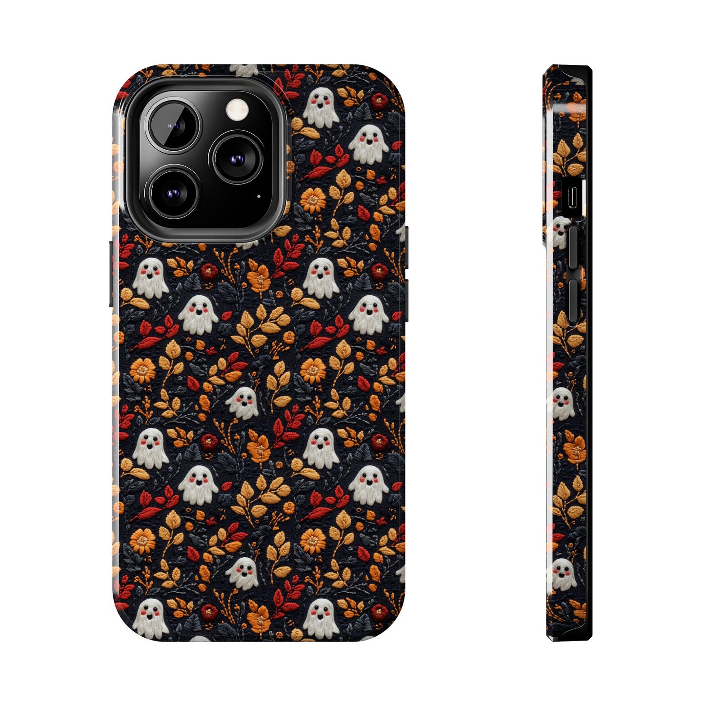 Cute Ghost Fall Leaves Halloween iPhone Tough Case Gift