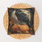 Art Deco Raven Witch Pumpkin Mystical Garden Decorative Pillowcase