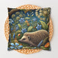 Woodland Hedgehog Forestcore Spun Polyester Square Pillowcase