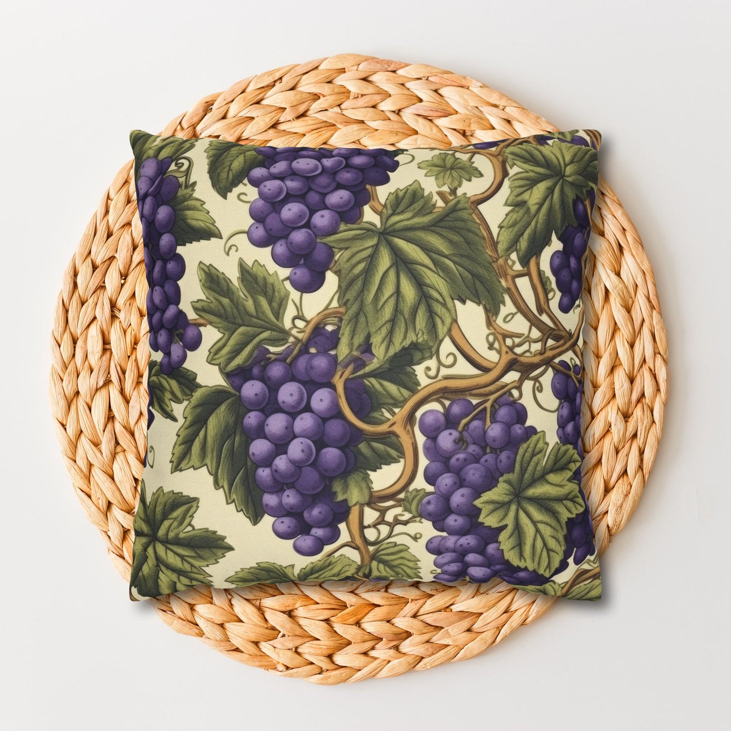 William Morris Inspired Grape Garden Decorative Pillowcase