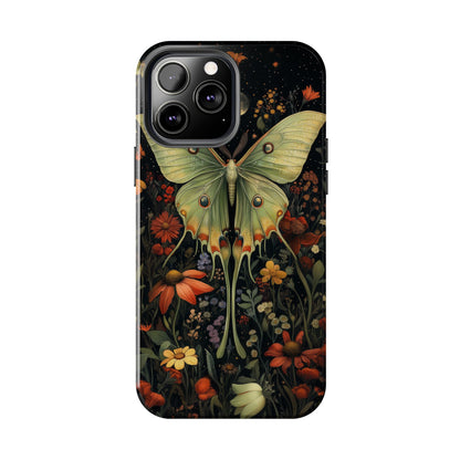 Woodland Luna Moth in The Style of William Morris iPhone Tough Case