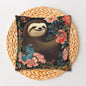 William Morris Inspired Botanical Sloth Pillowcase