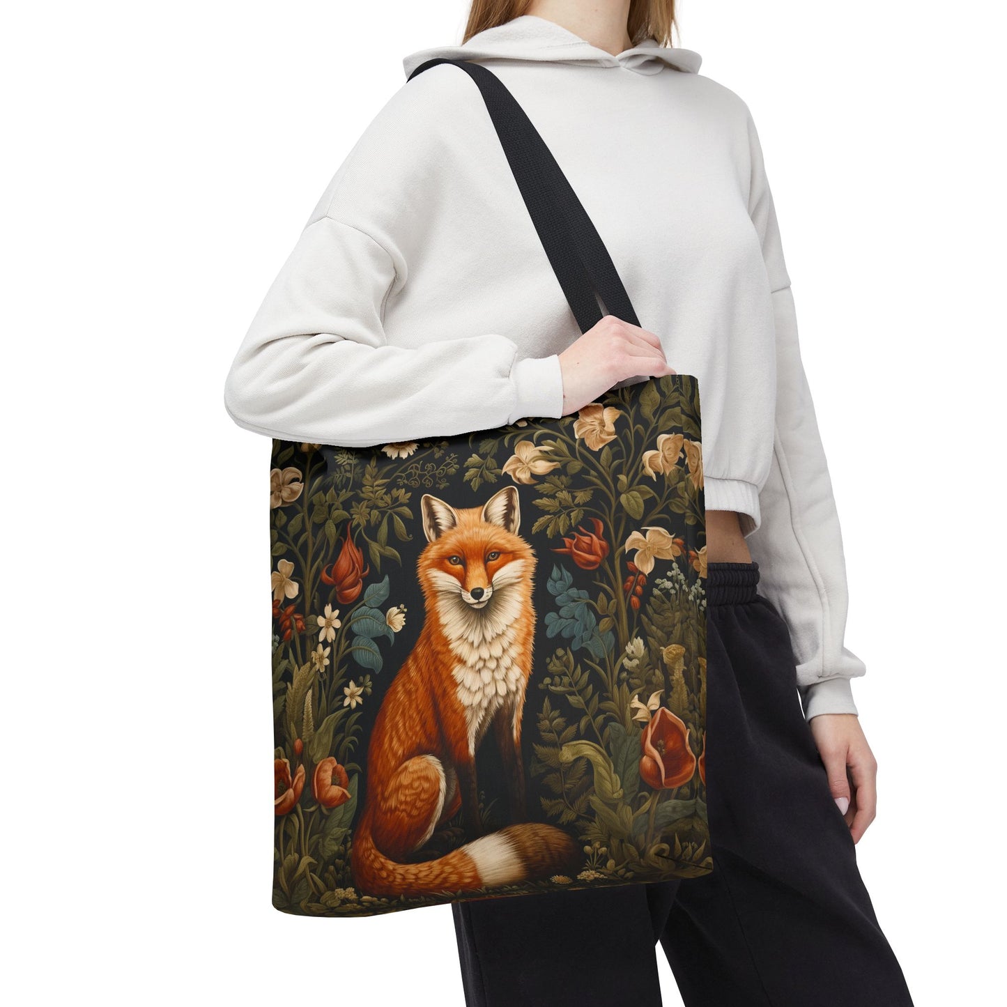 Forest Fox Tote Bag | William Morris Inspired |  Fox Forestcore Tote Bag, Eco-Friendly Carryall