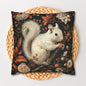 Woodland White Squirrel Fall Autumn Forest Decorative Square Pillowcase