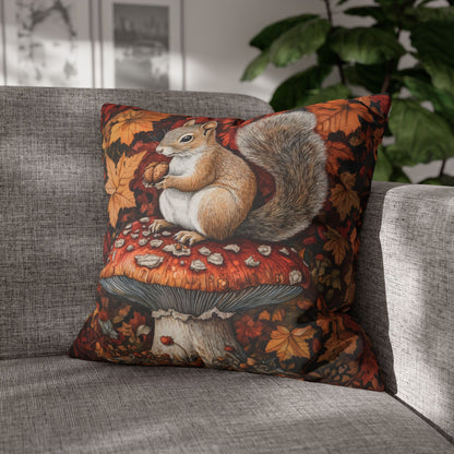 Squirrel In A Leafy Paradise Fall Season Decorative Pillow case