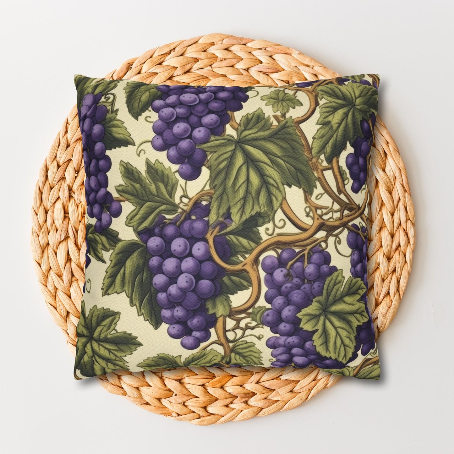 William Morris Inspired Grape Garden Decorative Pillowcase