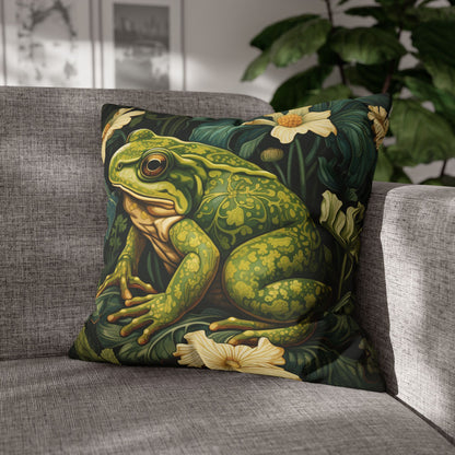 William Morris Inspired Forest Frog Pillowcase