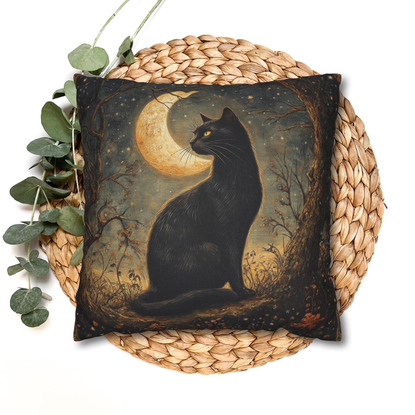 Black Cat Mystery Night Halloween Pillowcase