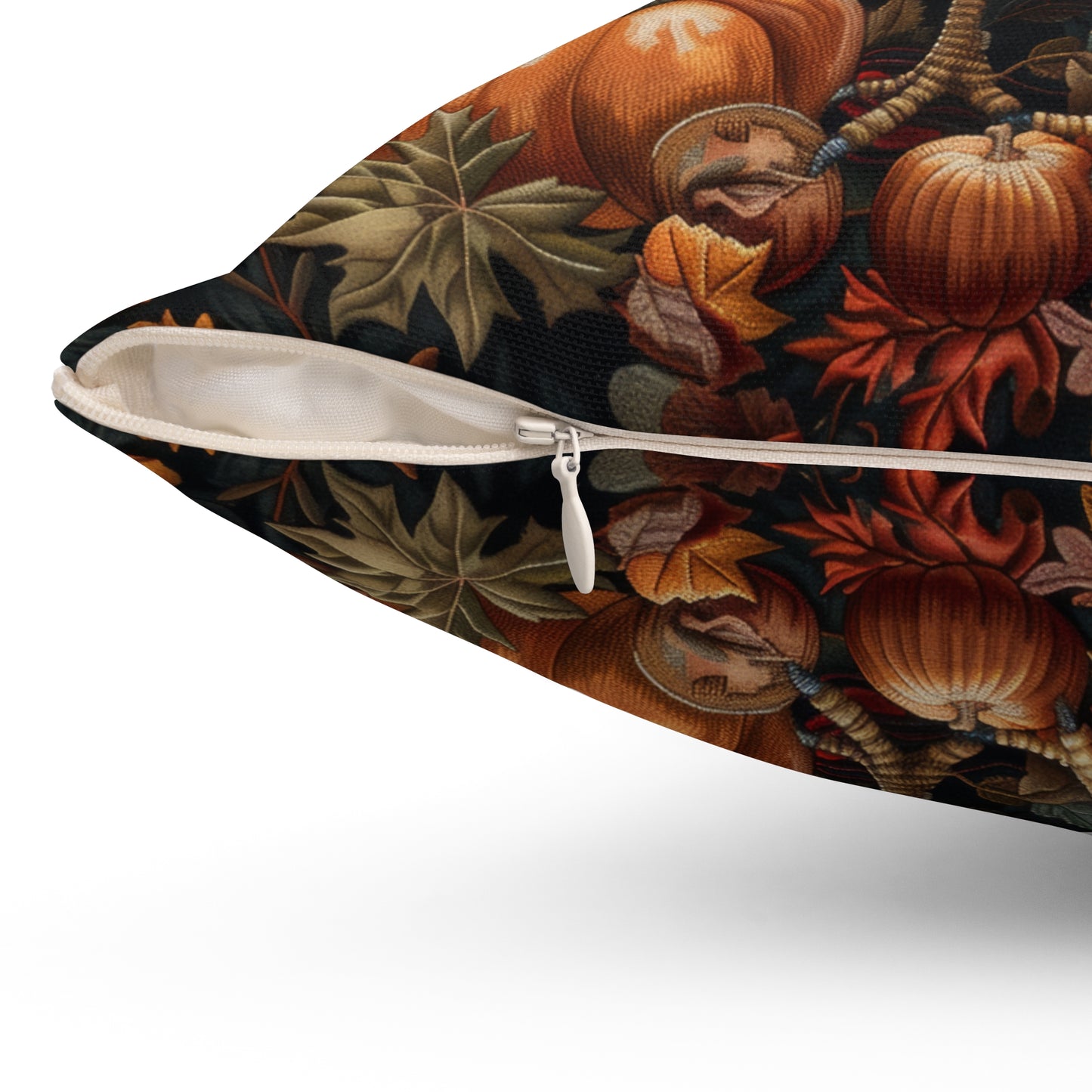 Thanksgiving Turkey Pillow: William Morris Inspired Fall Decor
