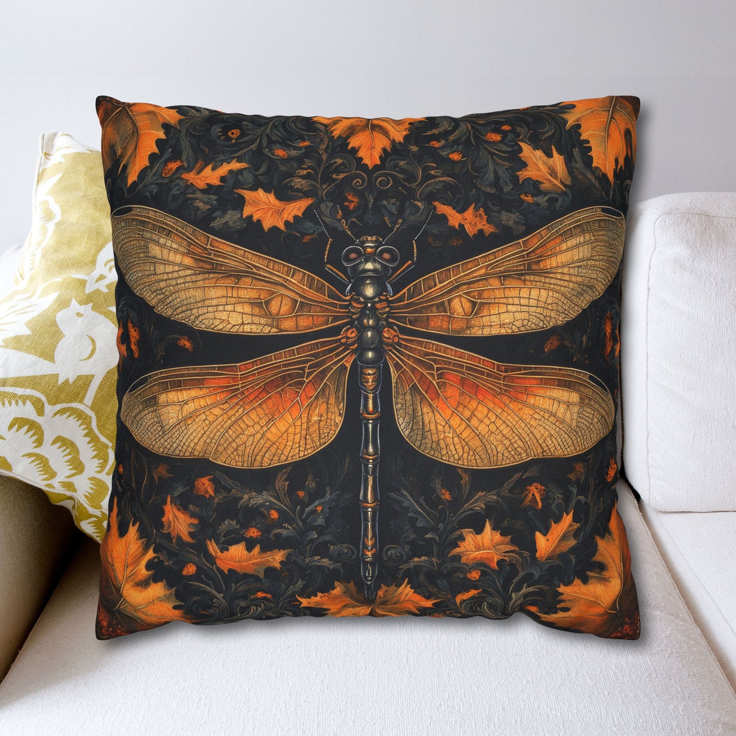 Art Deco Dragonfly Pillowcase: Victorian Halloween Home Decor