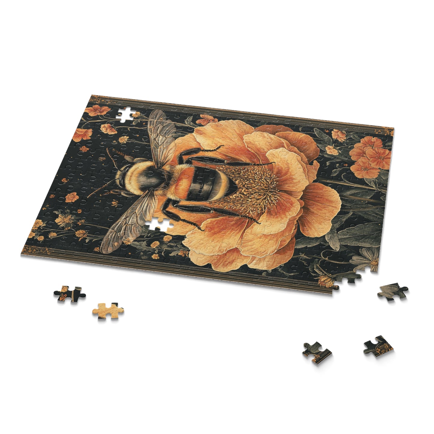 Vintage Honey Bee Victorian Inspired Art Jigsaw Puzzle (120, 252, 500-Piece) Gift-Ready Box, Adult Jigsaw Puzzle