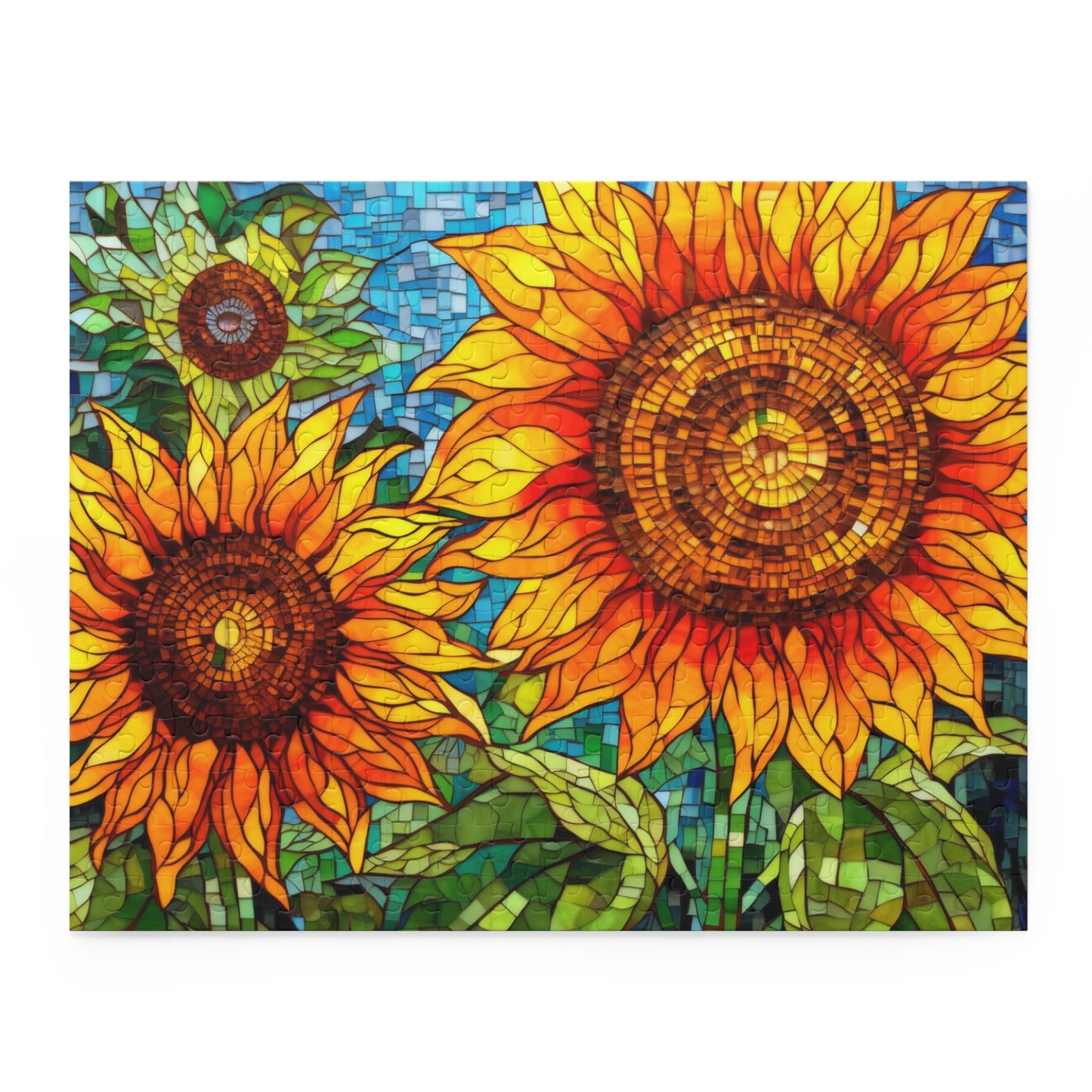 Sunflower Field Stained Glass Jigsaw Puzzle (120, 252, 500-Piece)  Gift-Ready Box, Adult Jigsaw Puzzle, Gift Him Her