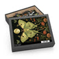 William Morris Inspired Magical Green Luna Moth Night Moon Puzzle Box (120, 252, 500-Piece) Family Jigsaw Puzzle, Puzzle Box Gift