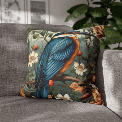 William Morris Inspired Botanical Kingfisher Pillowcase