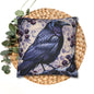 Gothic Raven Pillow Cover, Dark Forest Bird Decor,  pillowcase