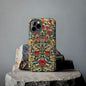 Vintage Pattern Rose And Bird in The Style of William Morris iPhone Tough Case