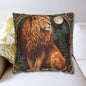 Art Deco Lion Throw Pillowcase William Morris Botanical Design