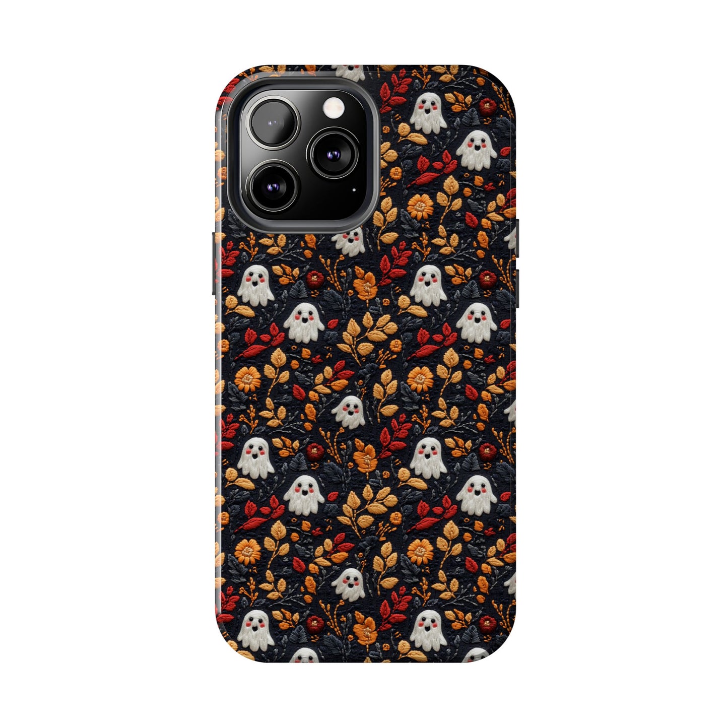 Cute Ghost Fall Leaves Halloween iPhone Tough Case Gift