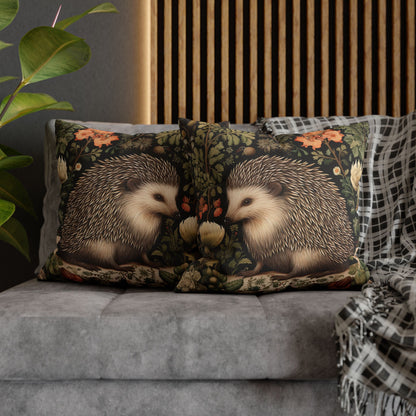 Charming Botanical Hedgehog Pillowcase