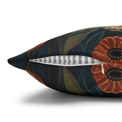 William Morris Inspired Siamese Cat Flower Garden Pillowcase