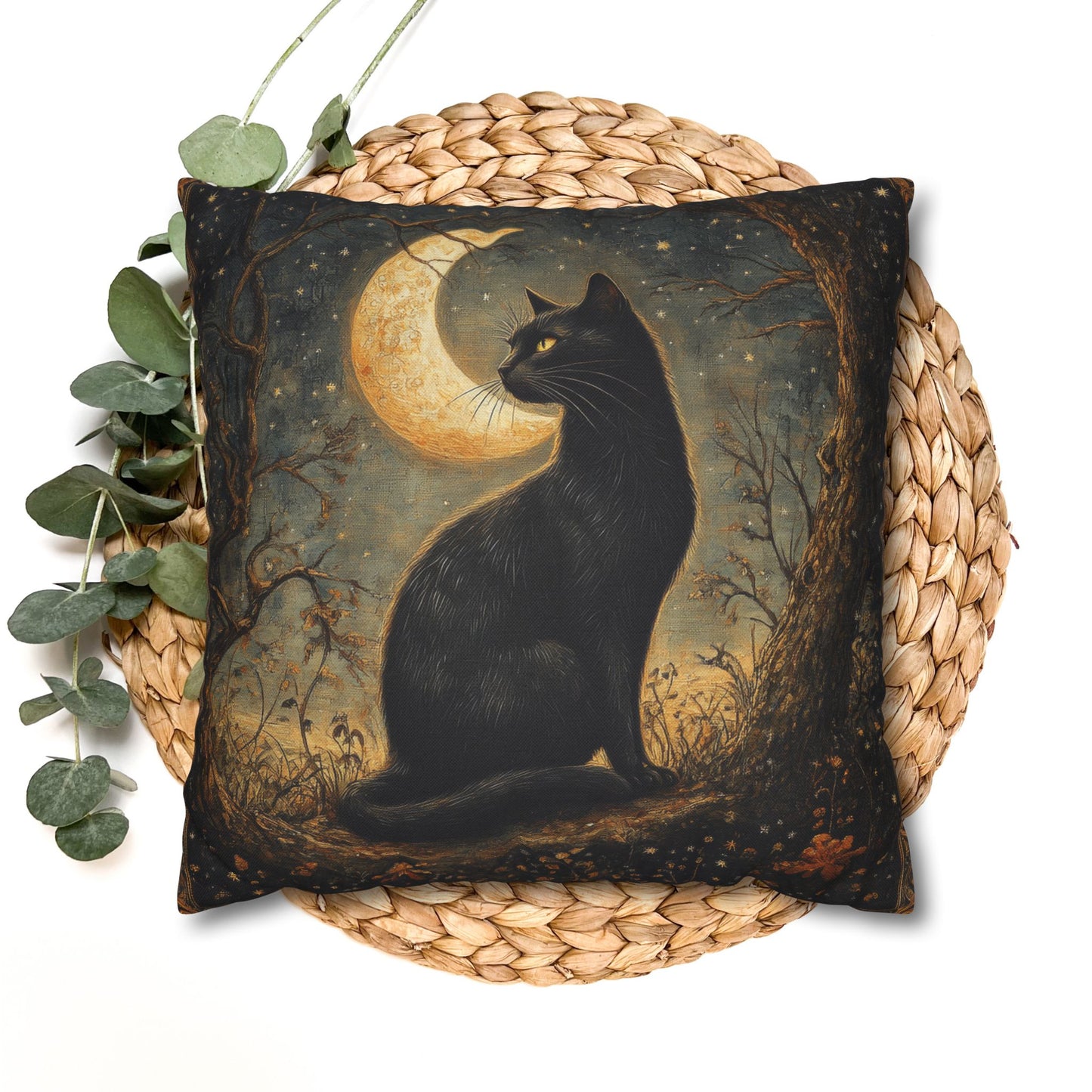 Black Cat Mystery Night Halloween Pillowcase