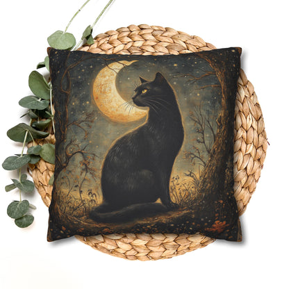 Black Cat Mystery Night Halloween Pillowcase