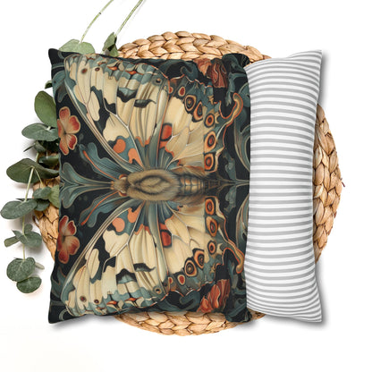 Woodland Botanical Butterfly Decorative Pillowcase; William Morris Inspired