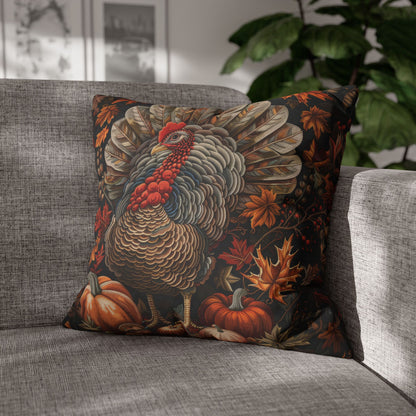 Thanksgiving Turkey Pillowcase: William Morris Inspired Fall Decor