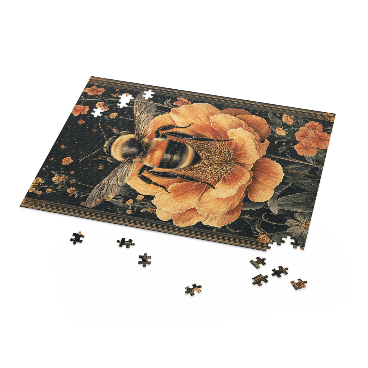 Vintage Honey Bee Victorian Inspired Art Jigsaw Puzzle (120, 252, 500-Piece) Gift-Ready Box, Adult Jigsaw Puzzle