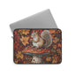 Squirrel In A Leafy Paradise Fall Season Laptop Sleeve, William Morris Design, Protective Case, Gift for Nature Lovers