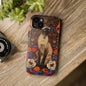 Art Deco Siamese Cat In The Style of William Morris iPhone Tough Case