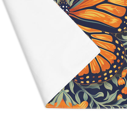 Spring Monarch Butterfly Placemats, Vibrant Floral Design for Dining Decor
