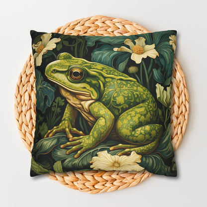 William Morris Inspired Forest Frog Pillowcase