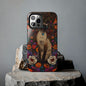 Art Deco Siamese Cat In The Style of William Morris iPhone Tough Case