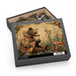 Tea Time Bear Wildflower in William Morris Style (120, 252, 500-Piece) Adult Jigsaw Puzzle, Gift Him Her