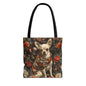 William Morris Inspired Chihuahua Tote Bag, Eco-Friendly Carryall