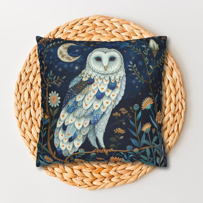 William Morris Inspired Night Owl Pillowcase