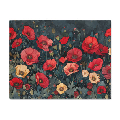 Floral Poppy Placemat, Vibrant Table Decor for Summer Gatherings