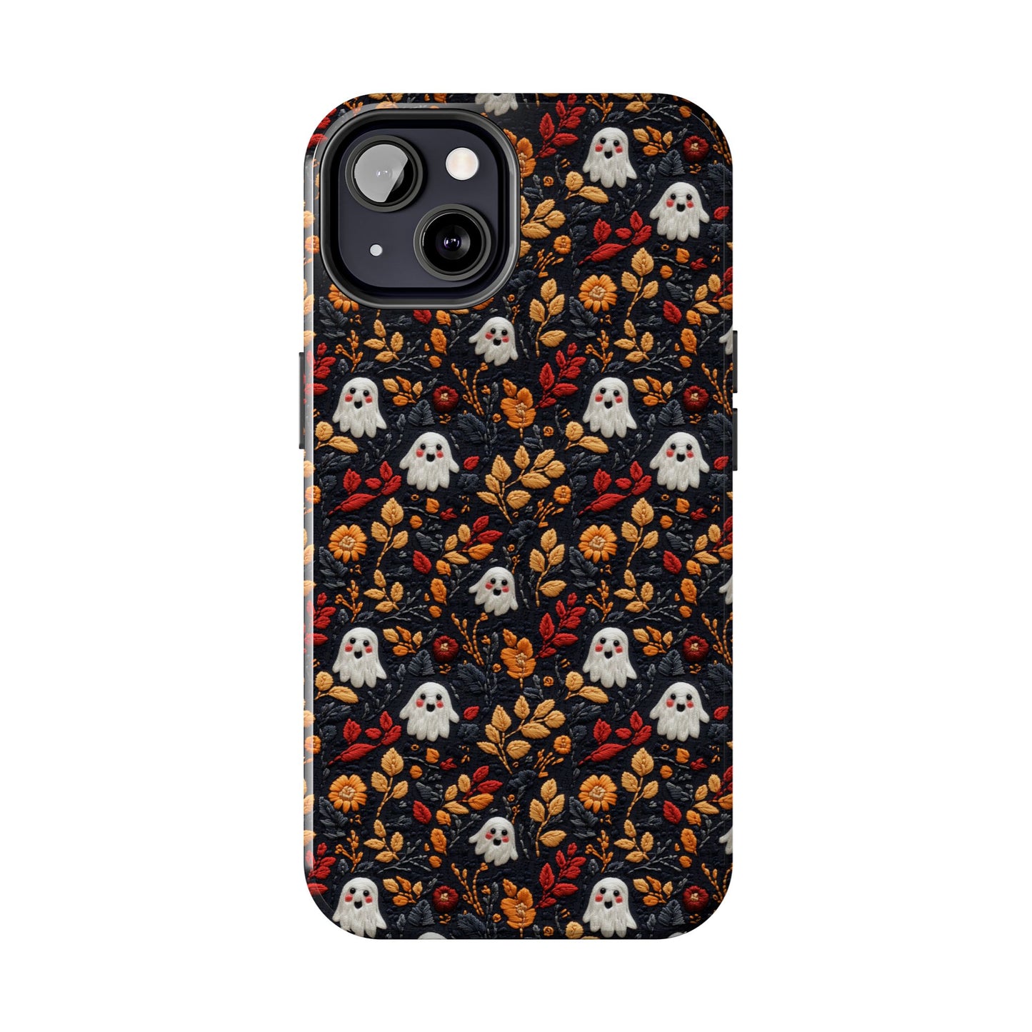 Cute Ghost Fall Leaves Halloween iPhone Tough Case Gift