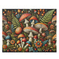 Whimsical Wild Mushroom Puzzle for Nature Enthusiasts (120, 252, 500, 1000-Piece) Charming Floral and Mushroom Design, Adult Puzzle Gift