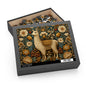 Golden Llama Floral Puzzle, William Morris Style Botanical Jigsaw for Family