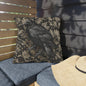 Gothic Raven Outdoor Pillow — Victorian Baroque Bird Cushion, Dark Academia Decor