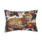 Cheetah Pattern William Morris Inspired Spun Polyester Lumbar Pillow